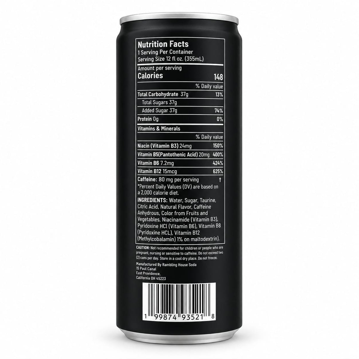SOBER CAFFEINE Energy Drink